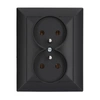 OPAL czarny gniazdo podwójne z uziemieniem GPT-6 OP moduł Timex