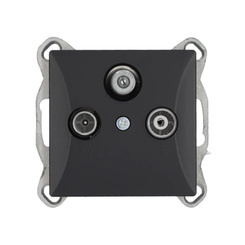 OPAL czarny gniazdo RTV satelitarne przelotowe GAPS OP/P moduł Timex