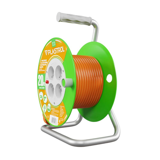 Przedłużacz bębnowy 4x2P+Z 3x1/20M W-98946 PLASTROL