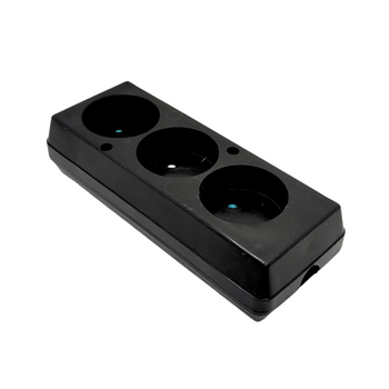 Gniazdo przedłużacza czarne 3X2P GN-360  JONEX TIMEX