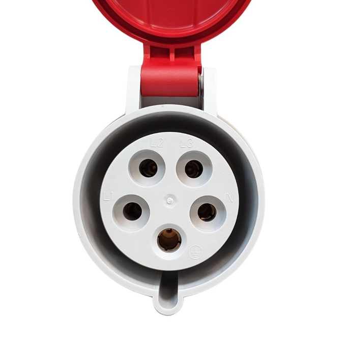 Gniazdo siłowe z klapką stałe 32A 5P IP44 IZVZ 3253 SEZ