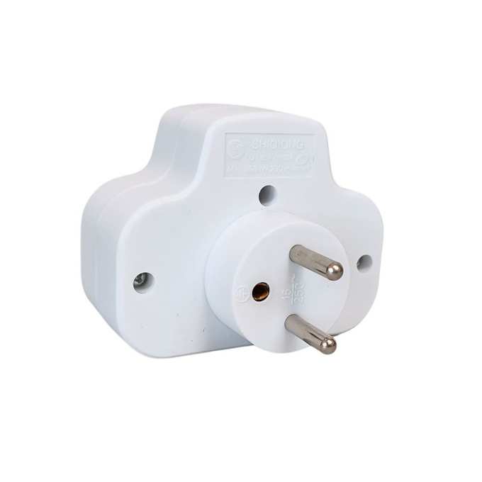 Rozgałęźnik z włącznikiem 2x2P+Z biały LX9506 LAMEX