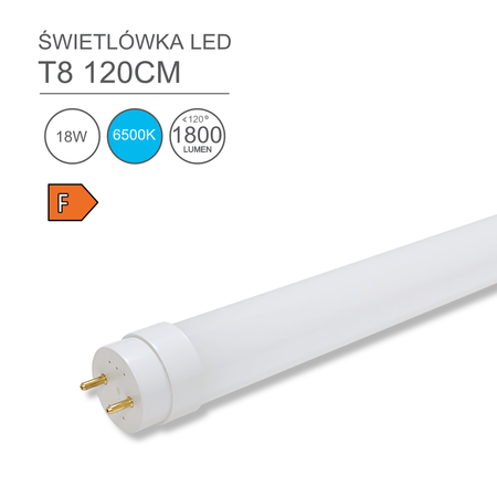 Tuba świetlówka LED T8 18W 6500K 1800lm 120cm DIO-0222 Dioled