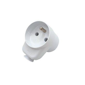 Wtyczka + gniazdo biała 2P+Z  WT-16U/G TIMEX