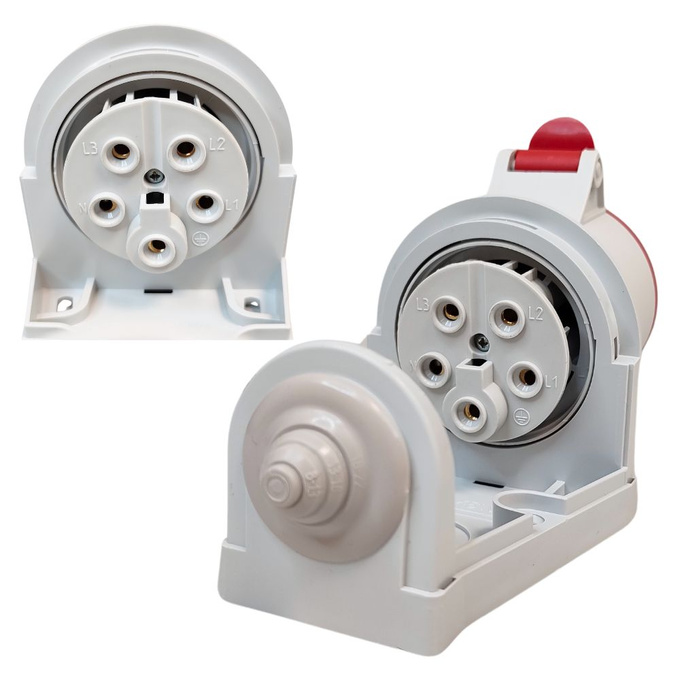 Gniazdo siłowe z klapką stałe 32A 5P IP44 IZN 3253 SEZ