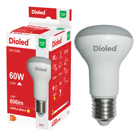 Żarówka LED R63 E27 8,5W 3000K 806lm DIO-0256 Dioled