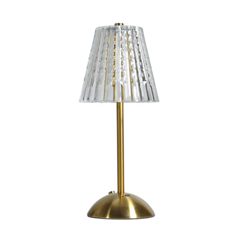 Lampka dekoracyjna LED 3W 50lm CCT METAL MIEDŹ + KRYSZTAŁ USB-C Q021C