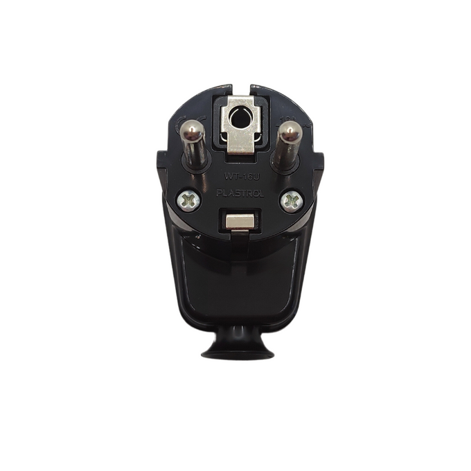 Wtyczka kątowa rozbierana czarna UNISCHUKO 2P+Z, WT-16U W-10109 PLASTROL