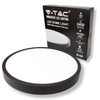 Plafon LED 24W 4000K+czujnik ruchu 2400lm IP44 okrągły czarny 7670 V-TAC