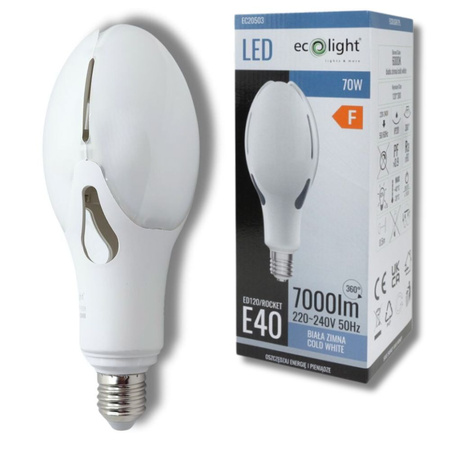 Żarówka uliczna LED E40 70W 6000K 7000lm EC20503 ECOLIGHT