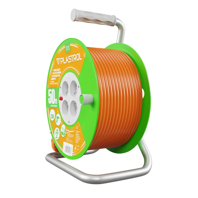 Przedłużacz bębnowy 4x2P+Z 3x1.5/50M W-98951 PLASTROL
