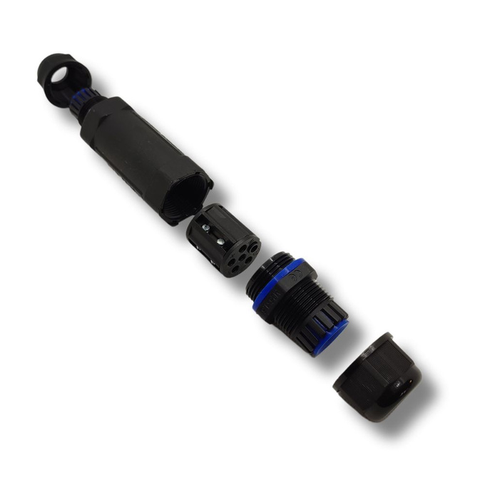 Złącze kablowe 4PIN IP68 skręcane stałe 16A W-00379 PLASTROL