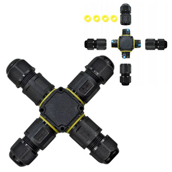 Złącze kablowe mufa rozgałęźnik 3PIN IP68 bezśrubowe 24A PLASTROL