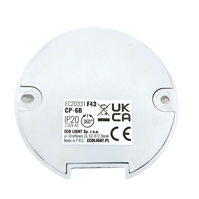 Czujnik ruchu PIR CP-6B IP20 6m biały EC20331 ECOLIGHT