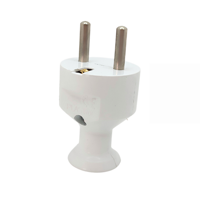 Wtyczka prosta rozbierana biała 2P+Z WT-31 W-99997 PLASTROL