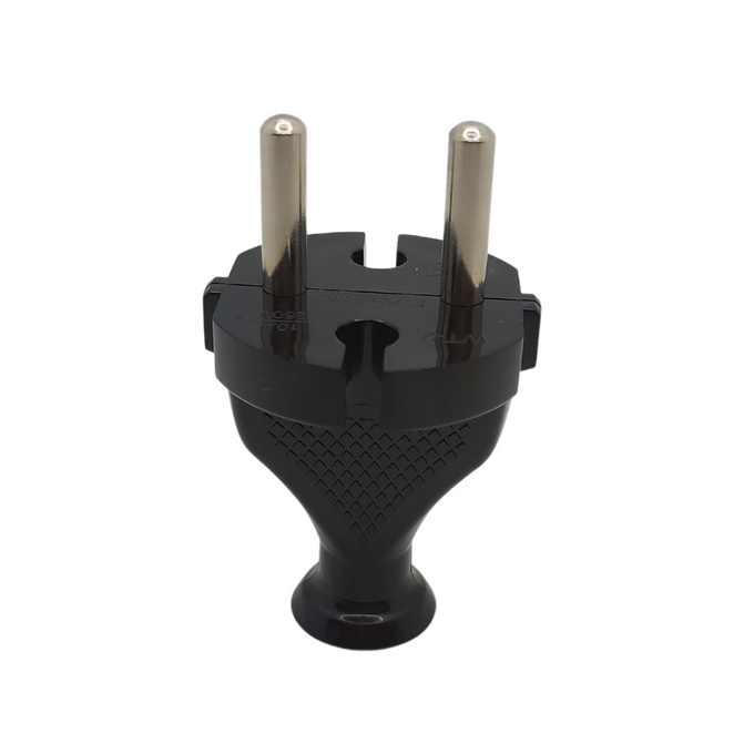 Wtyczka prosta rozbierana czarna 2P WT-2 W-99990 PLASTROL