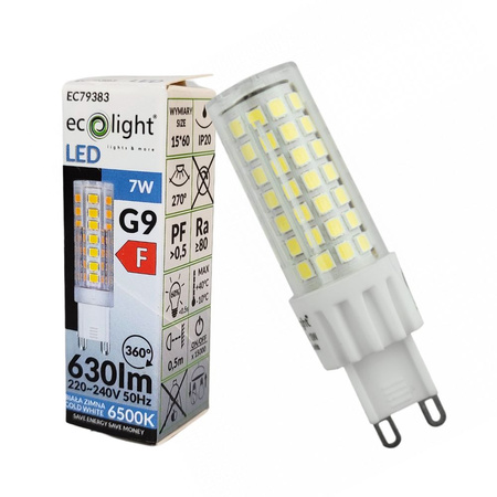 Żarówka LED G9 7W 6500K 630lm EC79383 ECOLIGHT