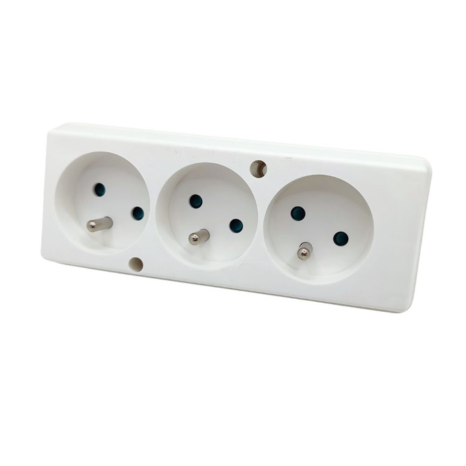 Gniazdo przedłużacza białe 3X2P+Z GN-370 JONEX TIMEX