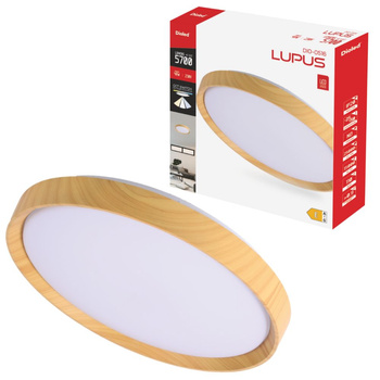 Plafon LUPUS 48W CCT 5700lm drewno DIO-0516 Dioled