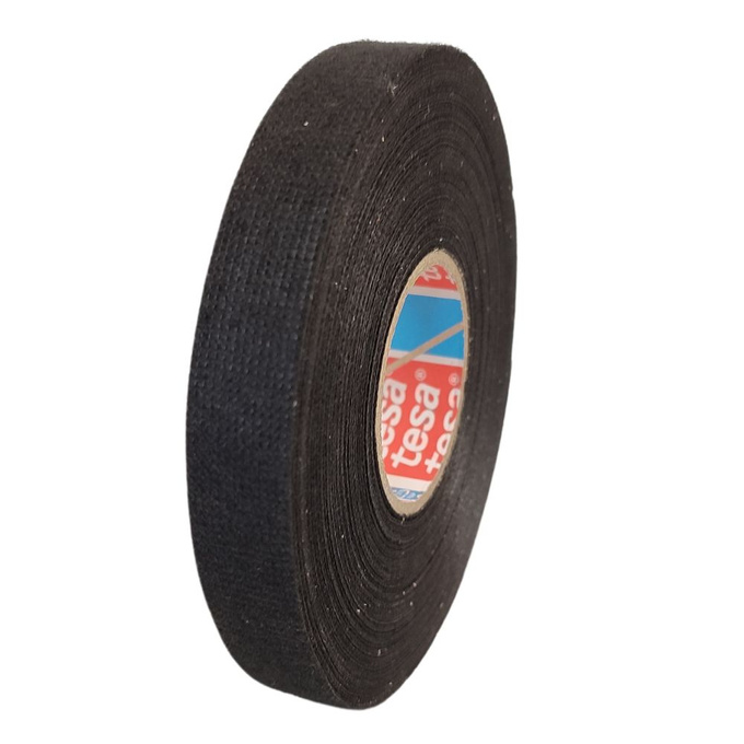 Taśma materiałowa PET do wiązek kabli 25m x 15mm czarna wewnętrzna TESA