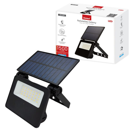 Naświetlacz solarny 100W 6500K 1500LM IP65 czujnik ruchu DIO-0307 DIOLED