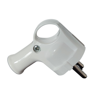 Wtyczka kątowa z uchwytem z uziemieniem biała 2P+Z UNI-SCHUKO WT-16UZ Timex