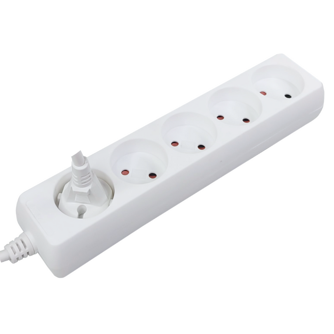 Przedłużacz 5-gniazd 5m 10A B/U biały W-97485 PLASTROL