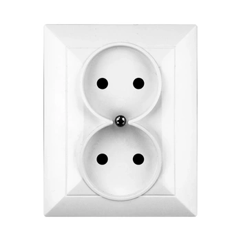 OPAL biały gniazdo podwójne bez uziemienia GPT-5 OP Timex