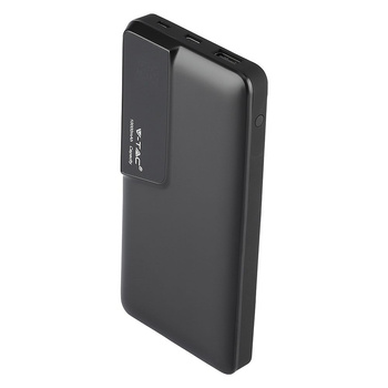 Power bank 10000mAh microUSB, USB-C, USB czarny 8869 V-TAC