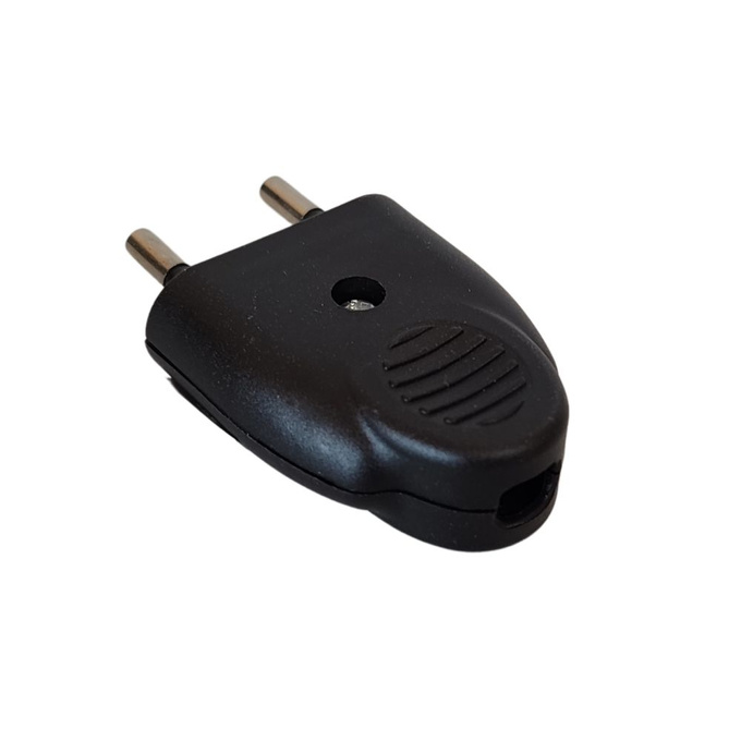 Wtyczka płaska 2P WT-1 czarna LX9521 LAMEX