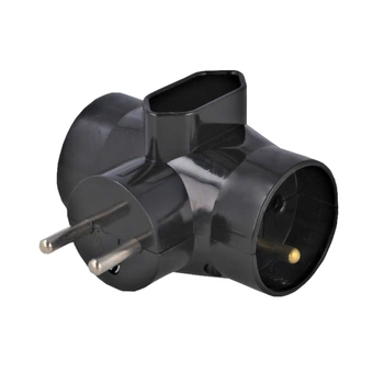 Rozgałęźnik 2X2P+Z + 2P R-21 czarny Timex