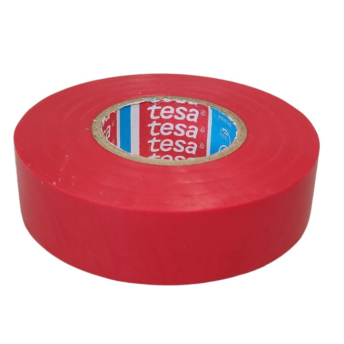 Taśma elektroizolacyjna PVC 10m x 15mm czerwona TESA