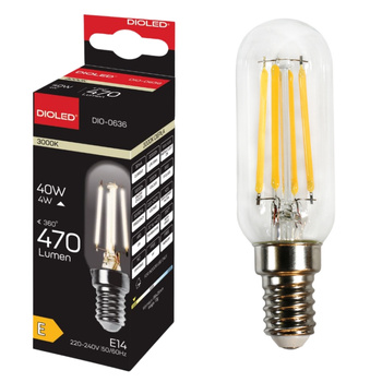 Żarówka LED T25 E14 4W 3000K 470lm filament DIO-0636 Dioled