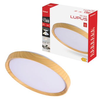 Plafon LUPUS 36W CCT 4300lm drewno DIO-0515 Dioled