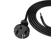 Przewód przyłączeniowy gumowy z wtyczką prostą 2x1.5X IP20 2m czarny W-97192 PLASTROL