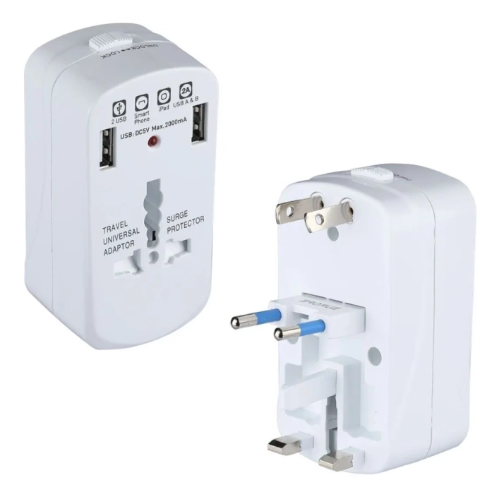 Adapter podróżny uniwersalny 2xUSB 8704 V-TAC