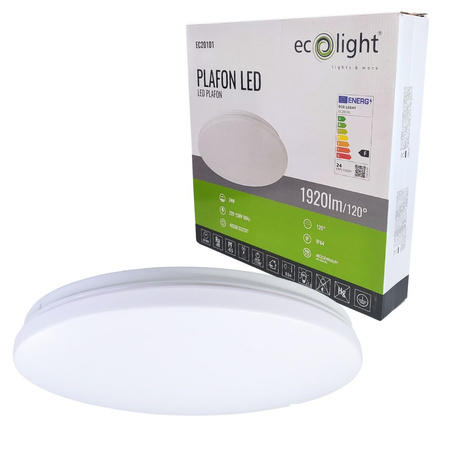 Plafon LED 24W 4000K 1920lm IP44 EC20101 Ecolight