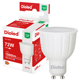 Żarówka LED GU10 10W 6500K 1000lm DIO-0690 DIOLED