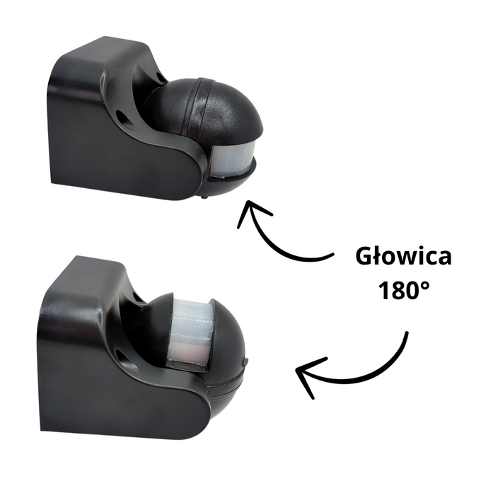 Czujnik ruchu PIR CP-2C IP44 12m czarny EC20321 ECOLIGHT