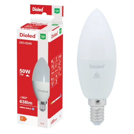 Żarówka LED B35 E14 7W 6500K 638lm DIO-0245 DIOLED