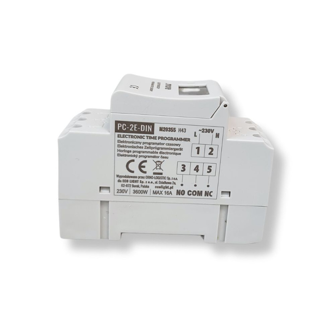 Programator czasowy na szynę DIN 16A 3600W M20355 ECOLIGHT