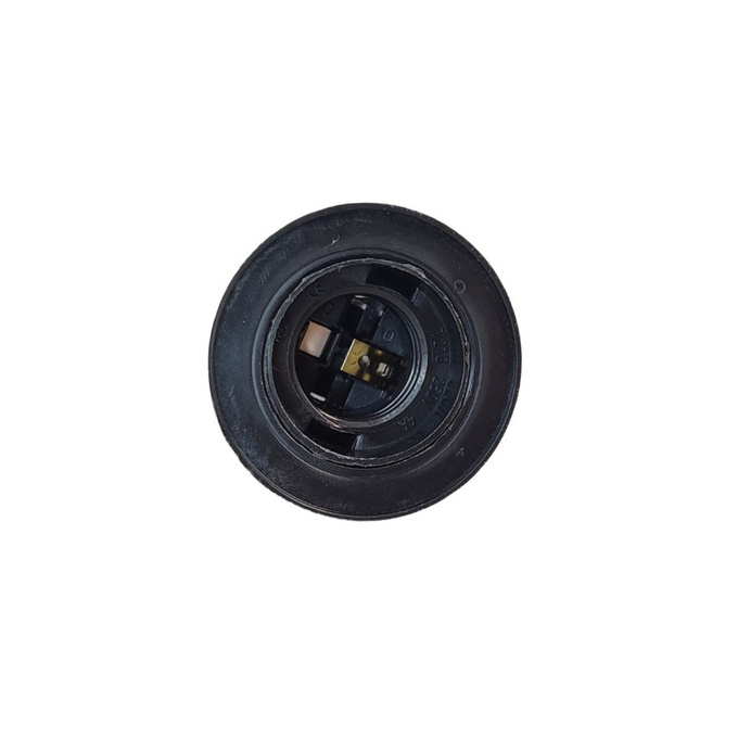 Oprawka zwisająca E27 z kołnierzem + KABEL 150mm czarna LXOPR45B LAMEX