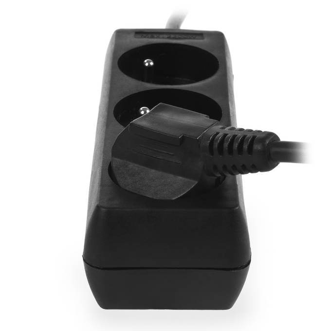 Przedłużacz 3 gniazda 3m z uziemieniem czarny LX9531CZ Lamex