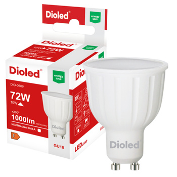 Żarówka LED GU10 10W 4000K 1000lm DIO-0689 DIOLED
