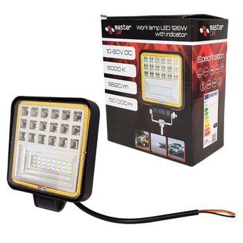 Lampa LED robocza 10-60V 126W + kierunkowskaz 6000K 8820lm 5047 MASTER LED