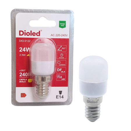 Żarówka LED E14 2,5W 3000K 240lm ST25 tablicowa DIO-0122 Dioled