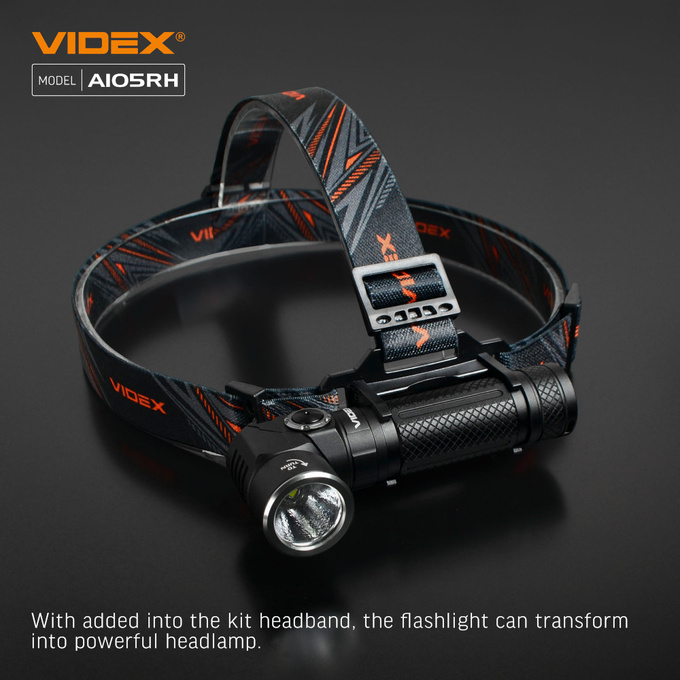 Latarka ręczna LED 10W 1200lm IP66 USB-C A105RH Videx