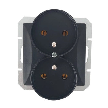 OPAL czarny gniazdo podwójne z uziemieniem GPT-6 OP moduł Timex