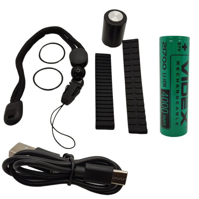 Latarka akumulatorowa LED na rower 2000LM IP68 USB-C BA286 VIDEX