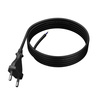 Przewód przyłączeniowy gumowy z wtyczką płaską 2x0.75 IP20 3M czarny W-97148 PLASTROL